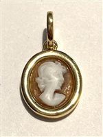 Anhänger Cameo Italiano Dame Classica in Silber P21SCH-G - P21SCH-G